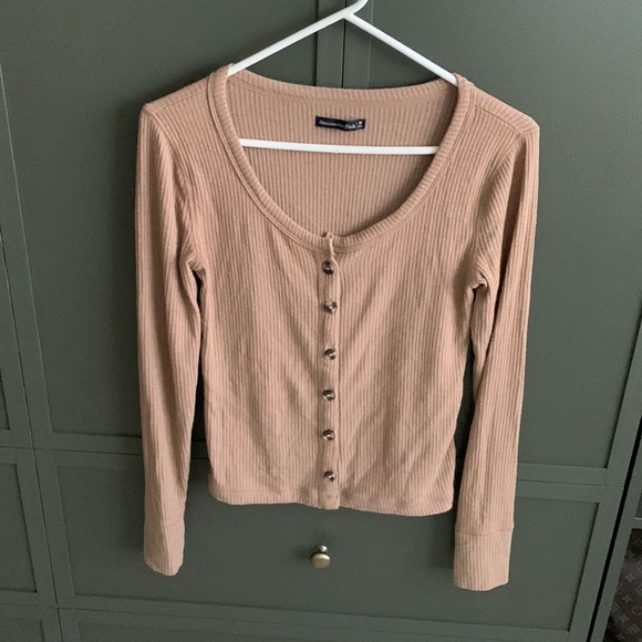 Abercrombie & Fitch Tops - Abercrombie Camel Button Down Long Sleeve Top M